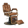 Barberstuhl Gabbiano Boss Altes Leder Look Hellbraun