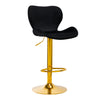 Barhocker QS-B15 Samt Gold Schwarz