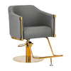Friseurstuhl Gabbiano Burgos Gold-Grau