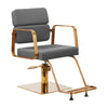Friseurstuhl Gabbiano Porto Gold-Grau