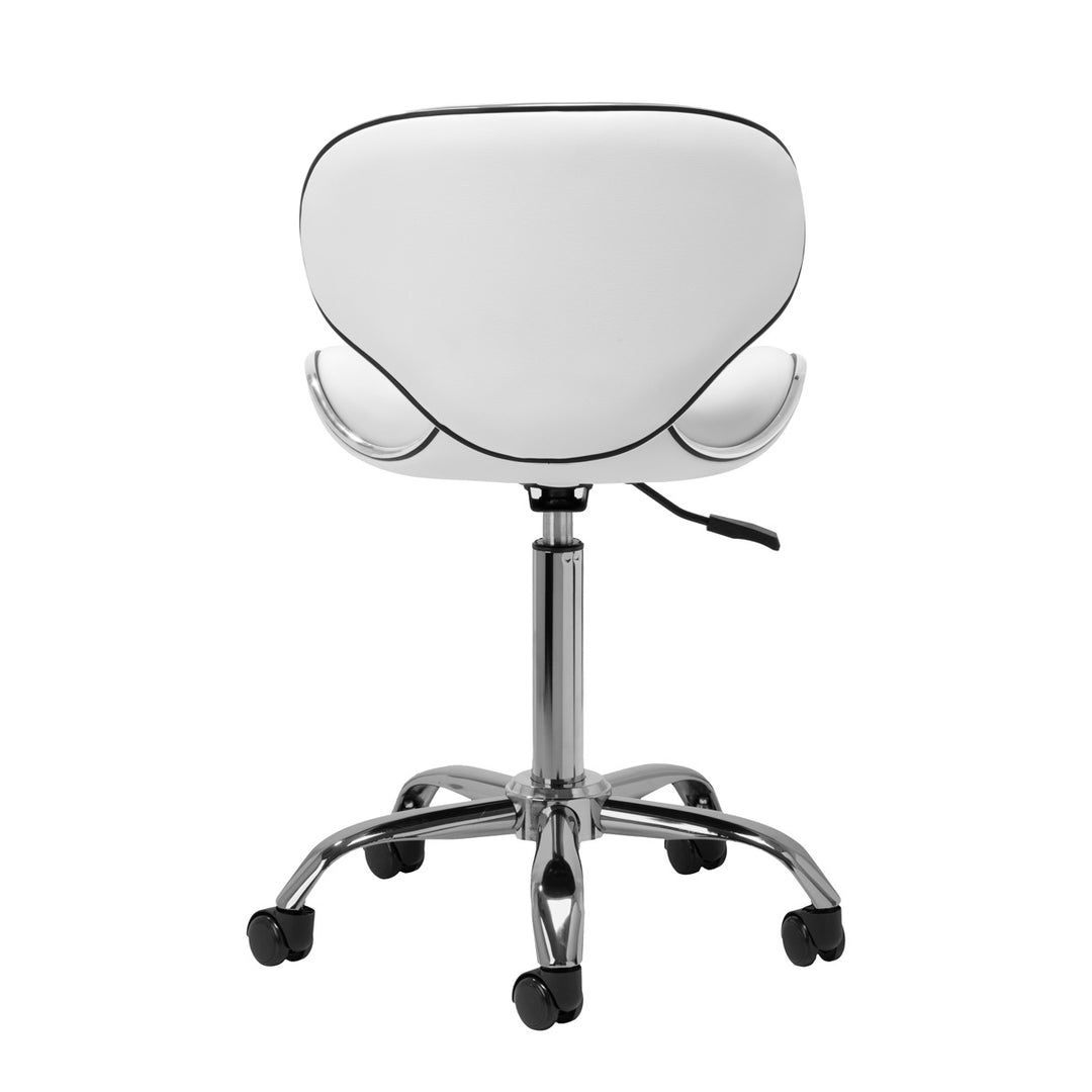 Rollhocker Höhenverstellbar mit Lehne Gabbiano Q-4599 Weiß - Bild 4