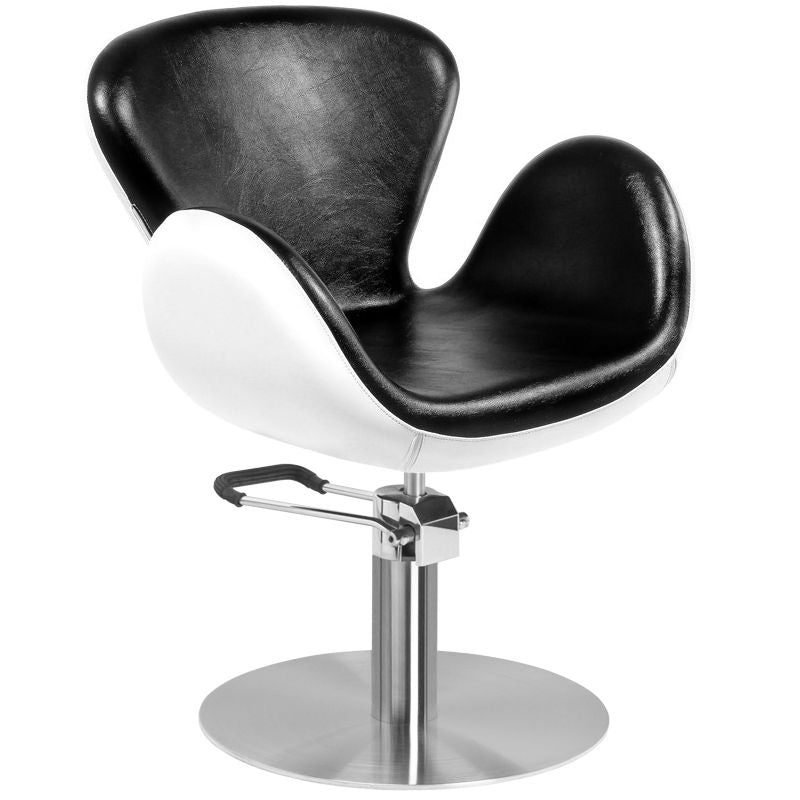 Friseurstuhl Gabbiano Amsterdam Schwarz-Weiß