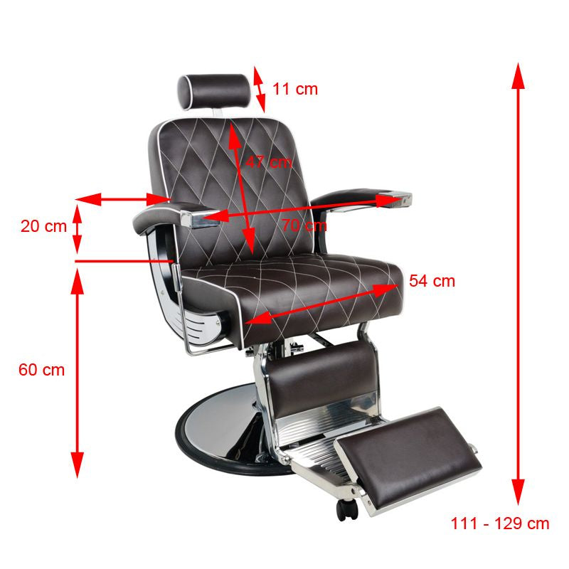 Barberstuhl Gabbiano Imperial Braun - Bild 7