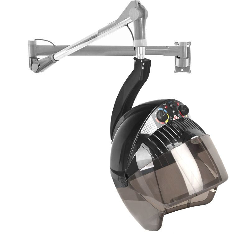 Trockenhaube mit Wandarm Gabbiano Centurion DVI-303W Triple Speed Ionic Schwarz