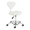Rollhocker Höhenverstellbar mit Lehne Azzurro 156F Weiß