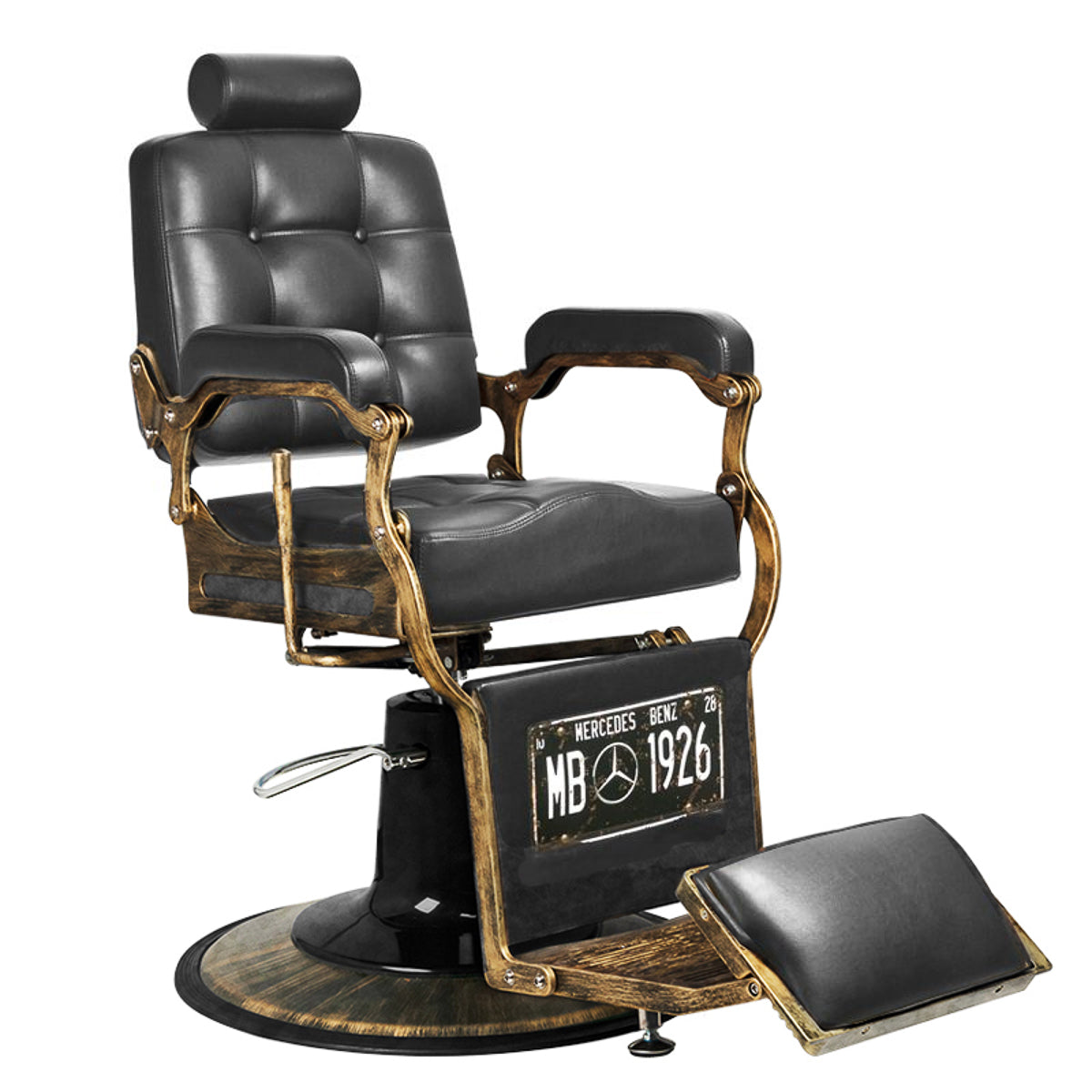 Barberstuhl Gabbiano Boss Schwarz