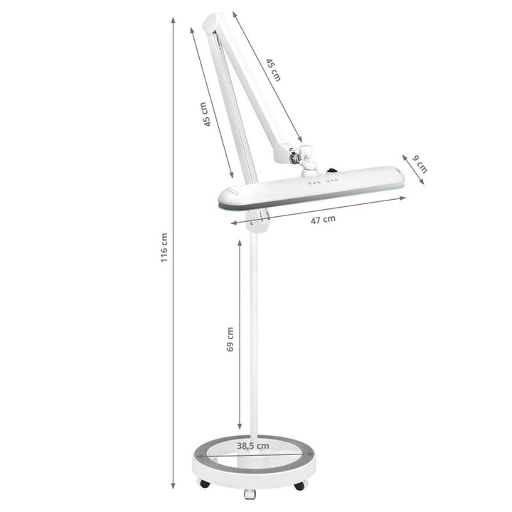 LED-Lampe mit Stativ und einstellbarer Farb- und Lichtintensität Elegante 801TL Weiß - Bild 9