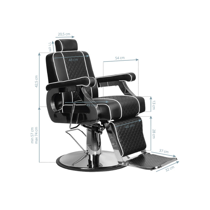 Barberstuhl Gabbiano Paulo Schwarz - Bild 7