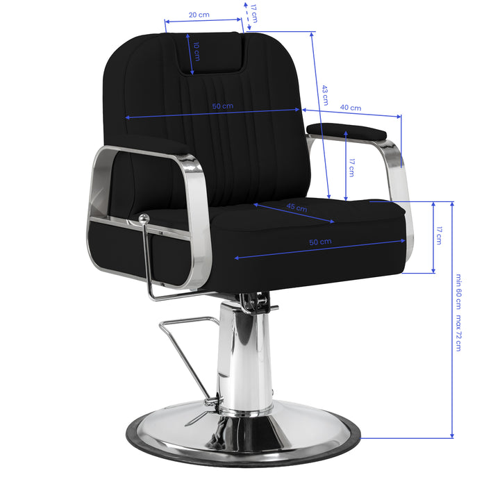 Barberstuhl Gabbiano Rufo Schwarz - Bild 12