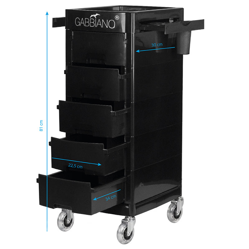Friseurwagen Gabbiano FT65-A Schwarz - Bild 5