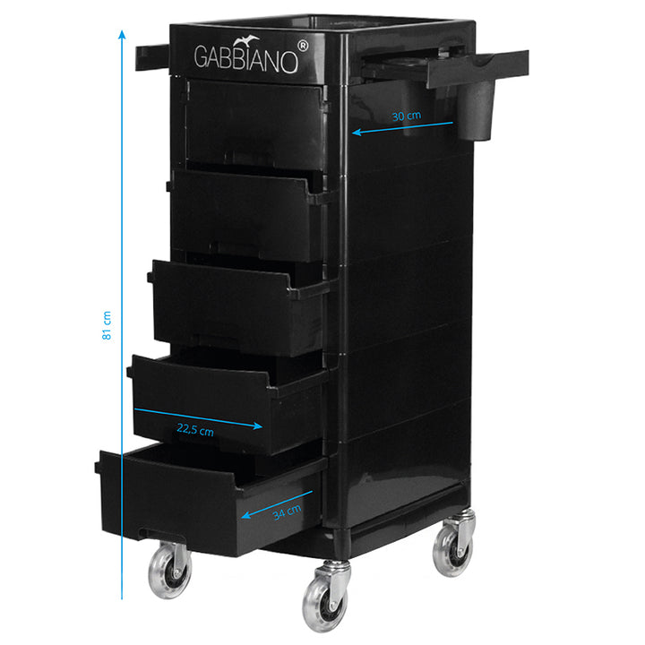 Friseurwagen Gabbiano FT65-A Schwarz - Bild 5