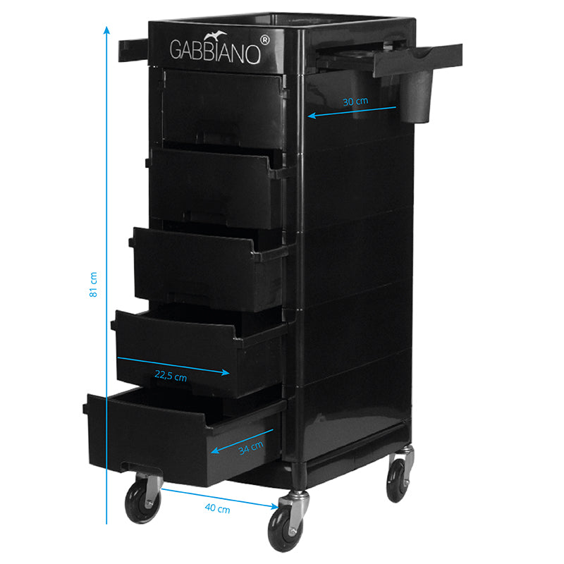 Friseurwagen Gabbiano FT65-A Schwarz - Bild 5