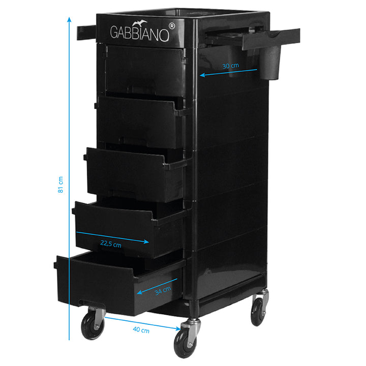 Friseurwagen Gabbiano FT65-A Schwarz - Bild 5