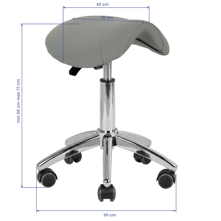 Sattelhocker Höhenverstellbar AM-302 Grau - Bild 8