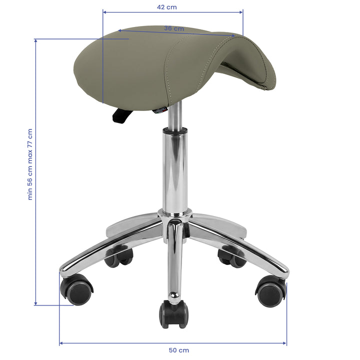 Sattelhocker Höhenverstellbar AM-302 Grau - Bild 8