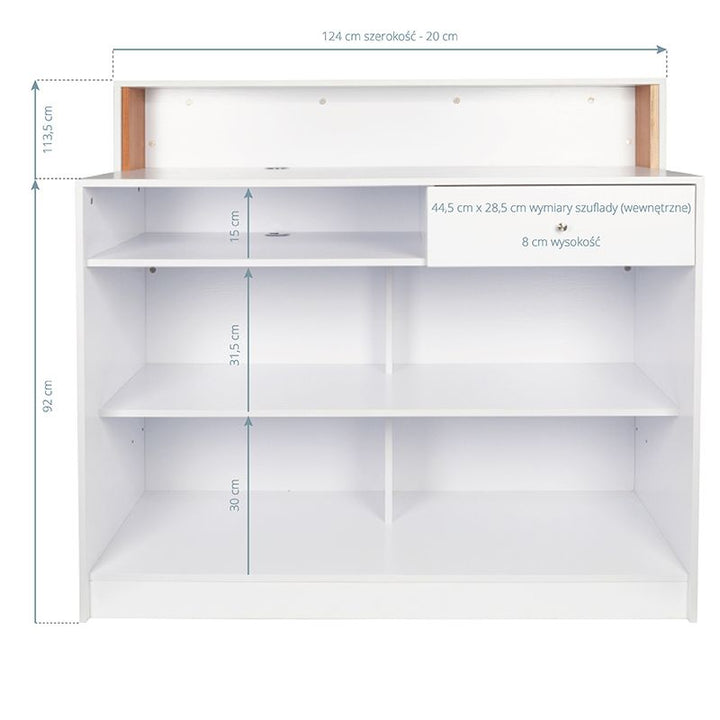 Empfangstheke Gabbiano Pearl Weiß - Bild 3
