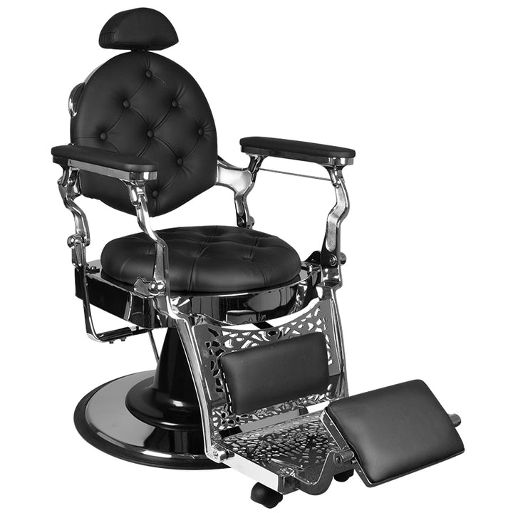 Barberstuhl Gabbiano Giulio Silver Schwarz