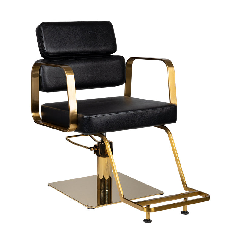 Friseurstuhl Gabbiano Porto Gold Schwarz 1