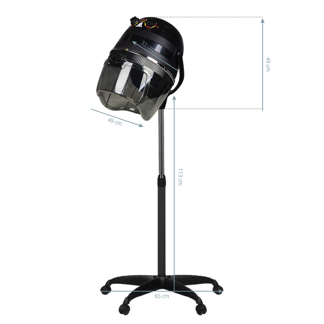 Trockenhaube mit Stativ Gabbiano 1600 Single Speed Schwarz - Bild 5