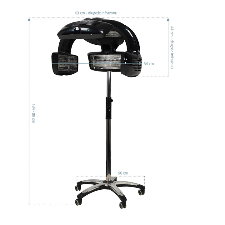 Infrarothaube Trockenhaube mit Stativ Gabbiano 628 Schwarz - Bild 5