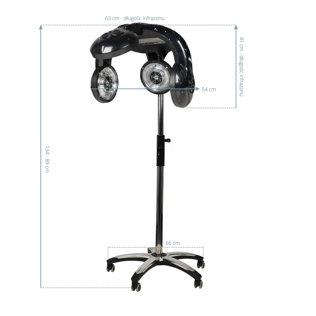 Infrarothaube Trockenhaube mit Stativ Gabbiano 938 Schwarz - Bild 5