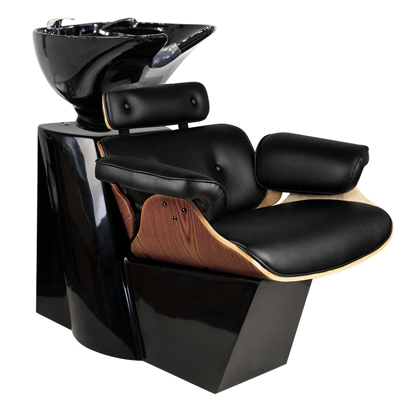 Friseur Waschbecken Gabbiano Florence Walnuss Schwarz