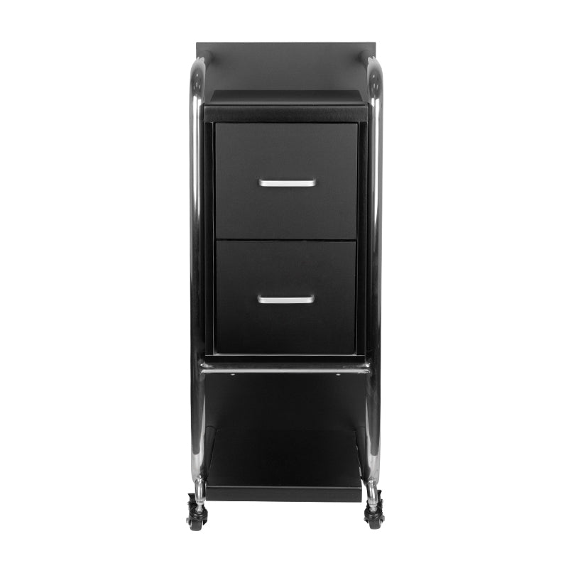 Friseurwagen Gabbiano Solo Schwarz-Silber - Bild 2