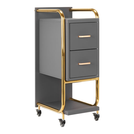 Friseurwagen Gabbiano Solo Grau-Gold