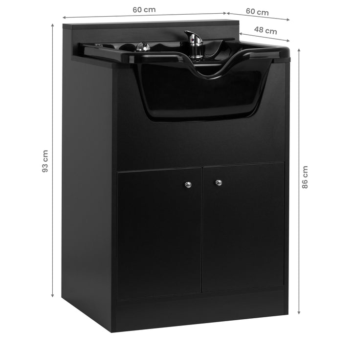 Friseur Waschbecken Gabbiano BB06 Schwarz - Bild 6