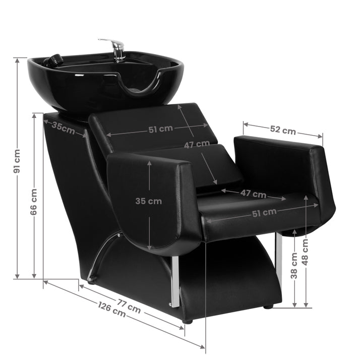 Waschanlage Gabbiano Santiago Schwarz 8