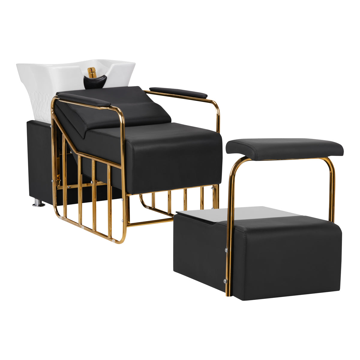 Friseur Waschbecken Gabbiano Mayka Gold Schwarz