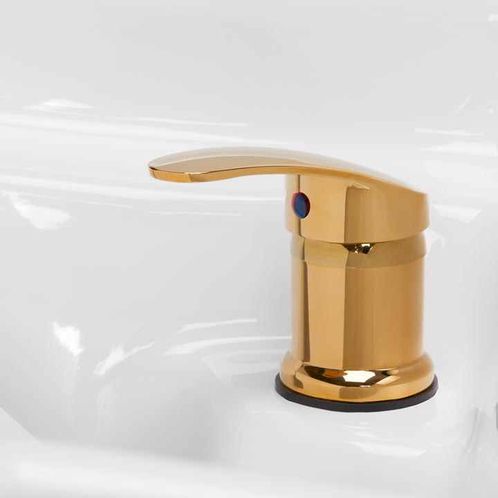 Friseur Waschbecken Gabbiano Mayka Gold Schwarz - Bild 12