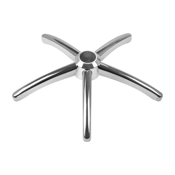 Hocker Fußkreuz 5-Stern Chrom ohne Rollen