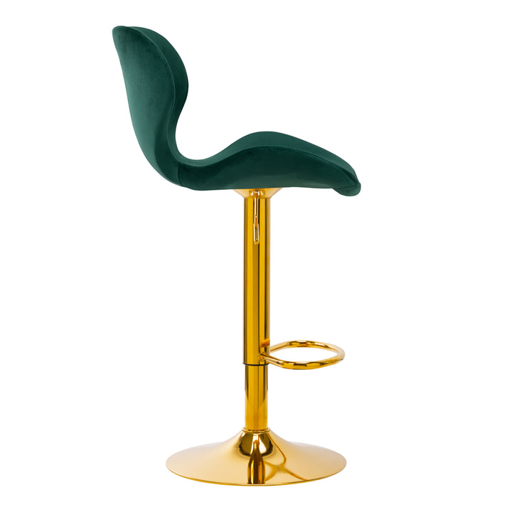 Barhocker QS-B15 Samt Gold Grün 2