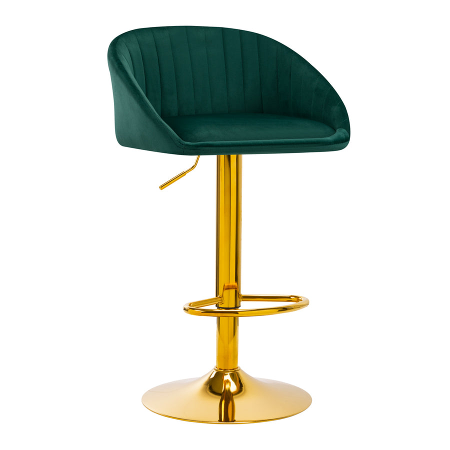 Barhocker QS-B16G Samt Gold Grün 1