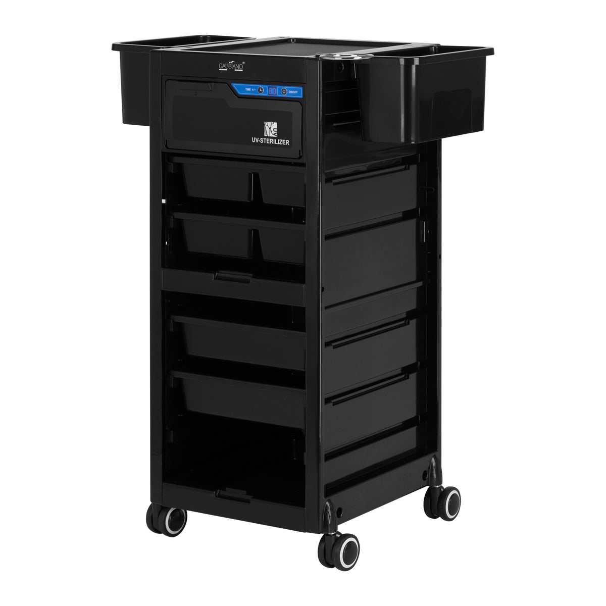 Friseurwagen Gabbiano mit UV-Sterilisator 68UV Schwarz