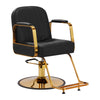 Friseurstuhl Gabbiano Acri Gold Schwarz