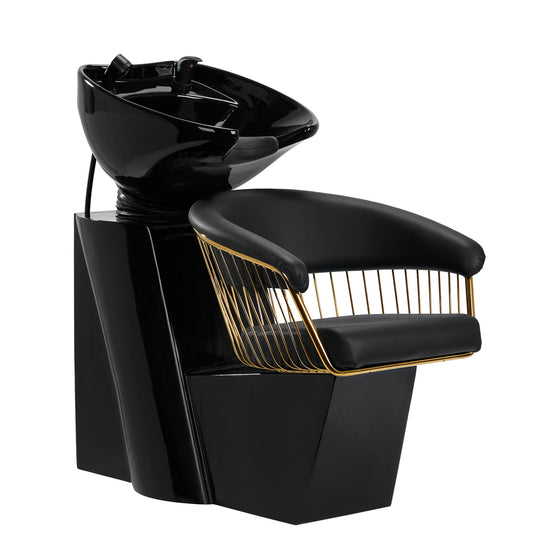 Friseur Waschbecken Gabbiano Lille Gold Schwarz