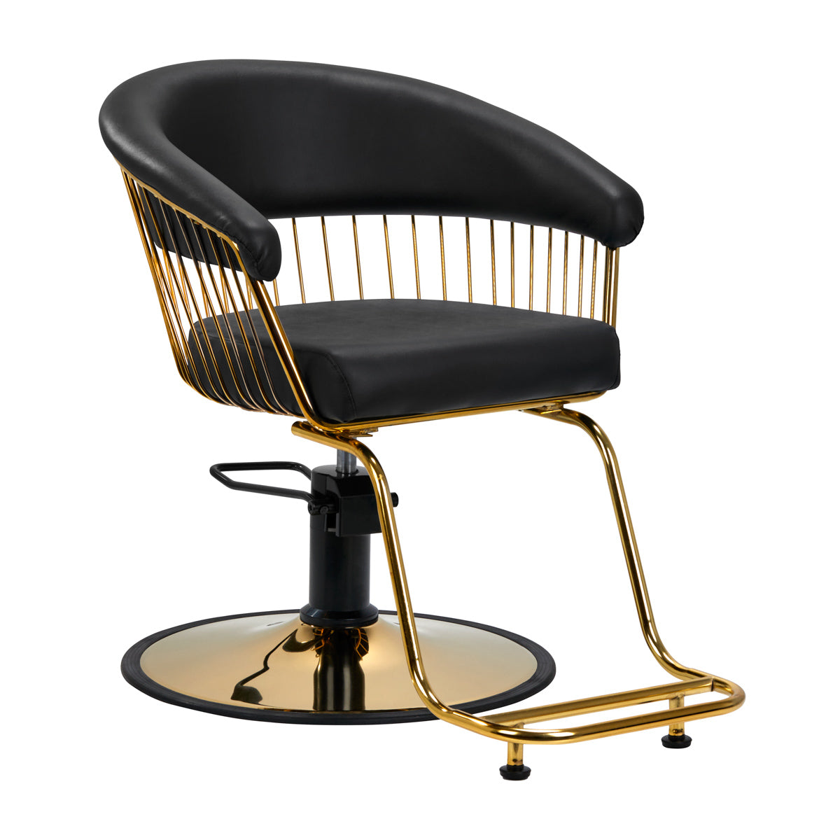 Friseurstuhl Gabbiano Lille Gold Schwarz