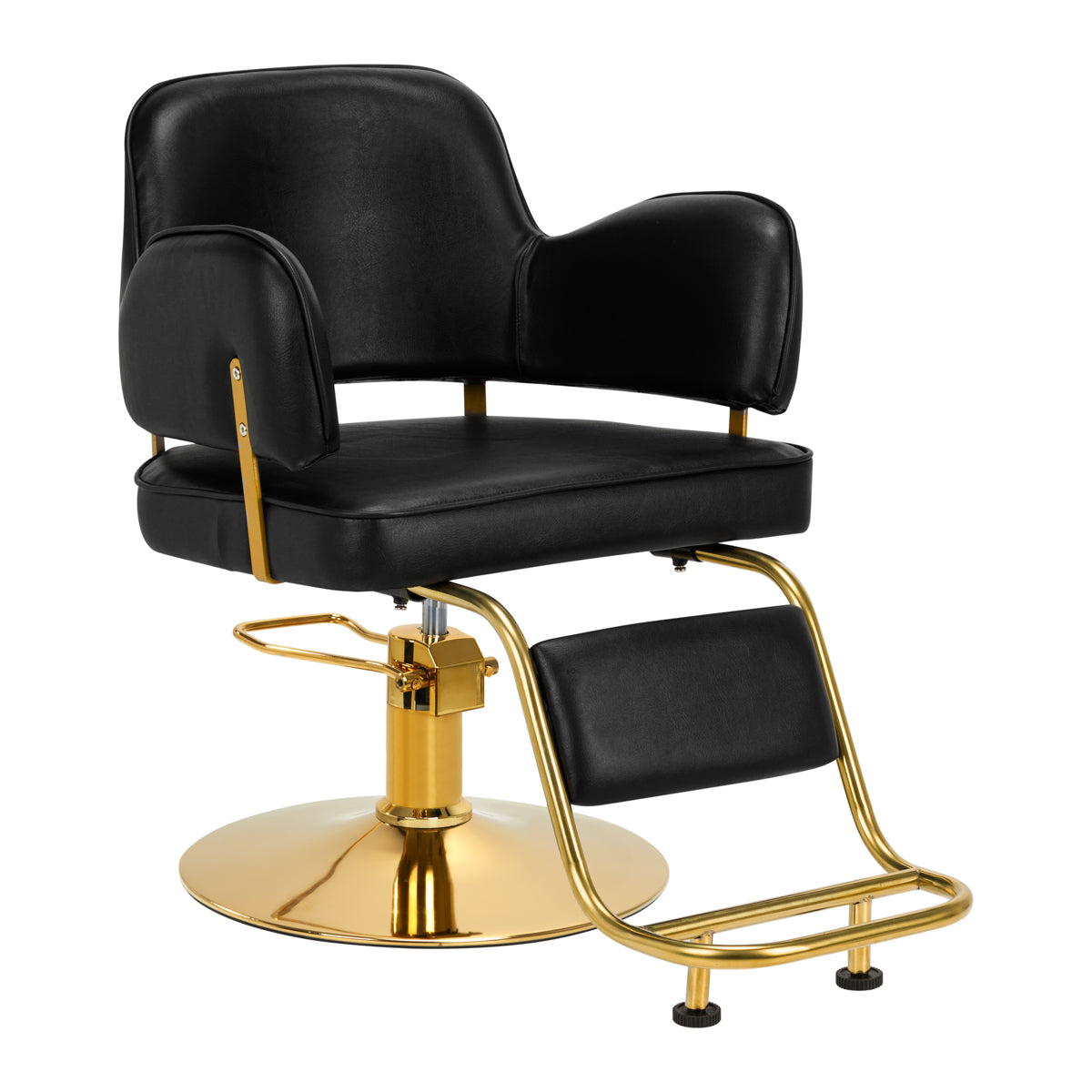 Friseurstuhl Hair System Linz Gold Schwarz 1