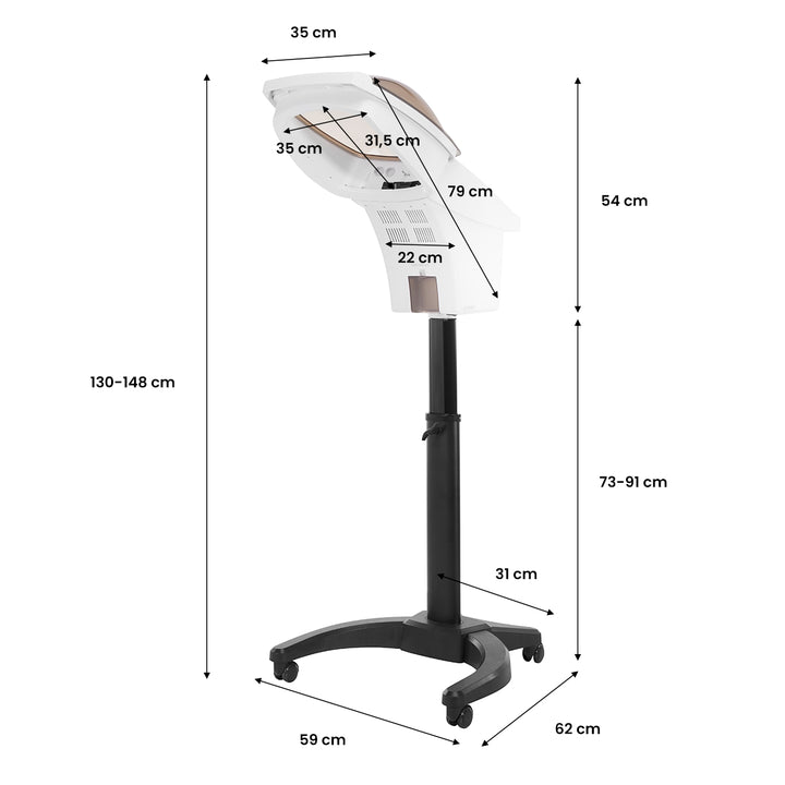 Haardampfer mit Stativ Gabbiano 408D mit aktiver Ozonisierung Weiß - Bild 7