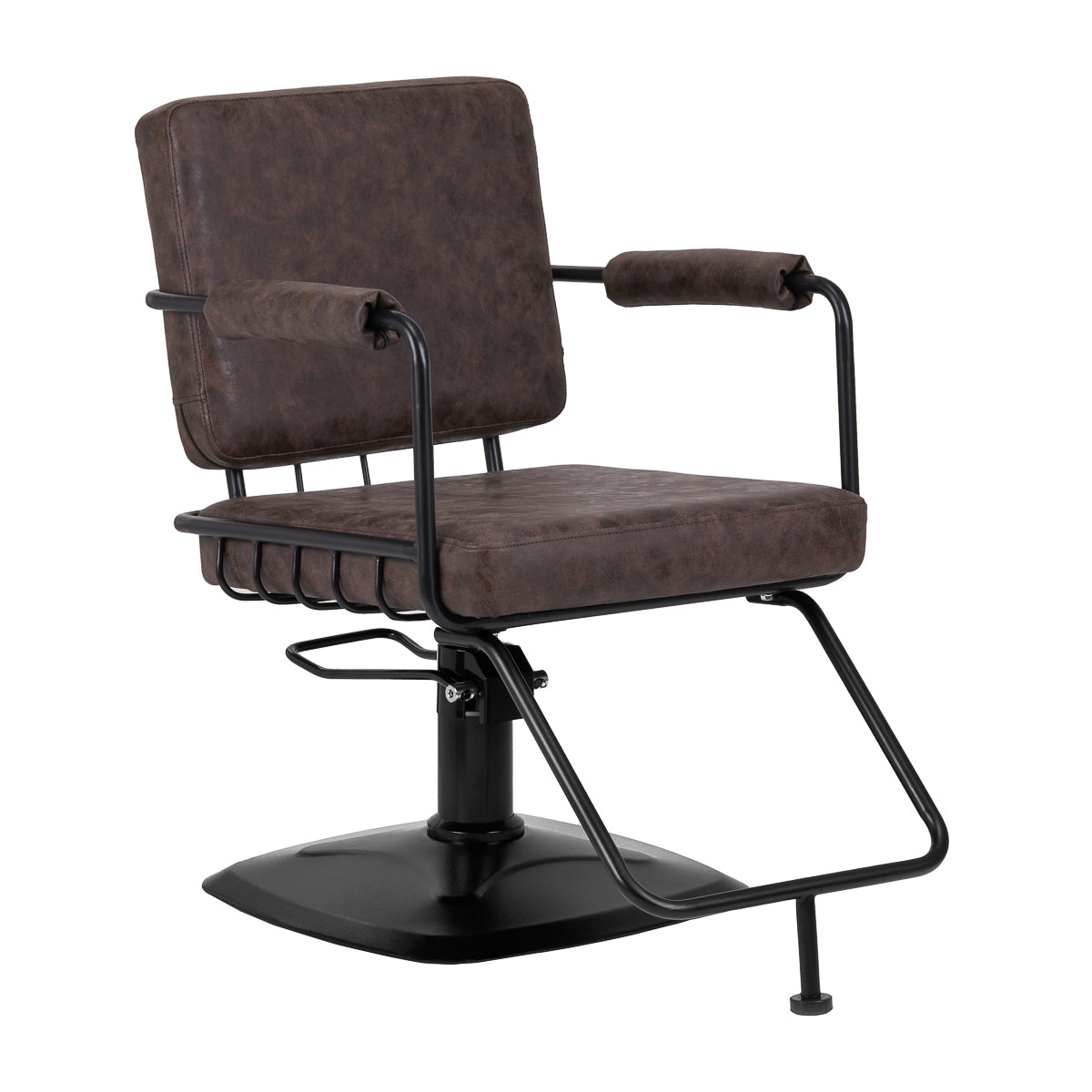 Friseurstuhl Gabbiano Katania Loft Altes Leder Dunkle Bronze