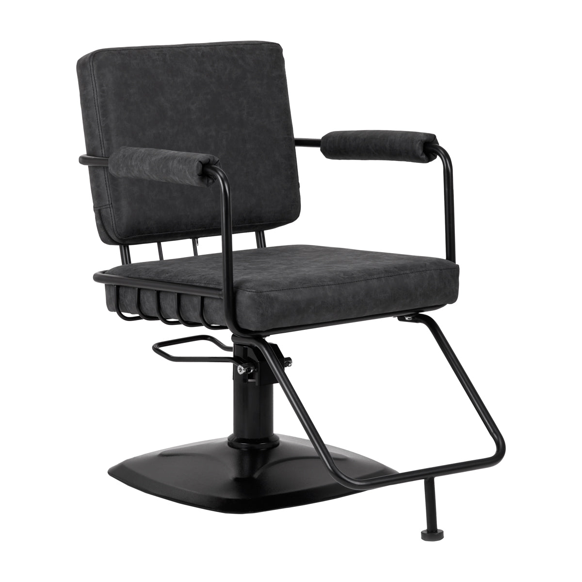 Friseurstuhl Gabbiano Katania Loft Altes Leder Schwarz