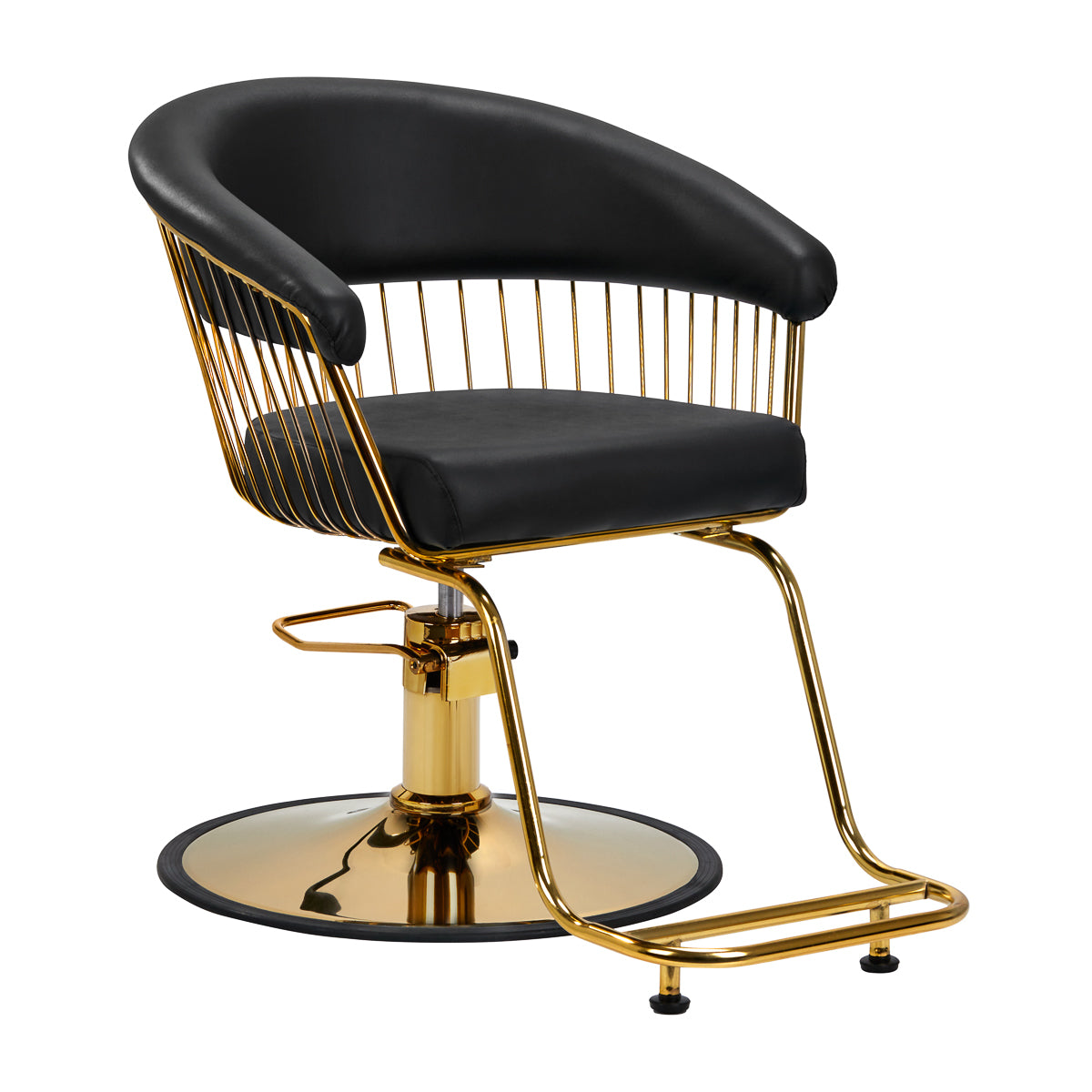 Friseurstuhl Hair System Lille Gold Schwarz