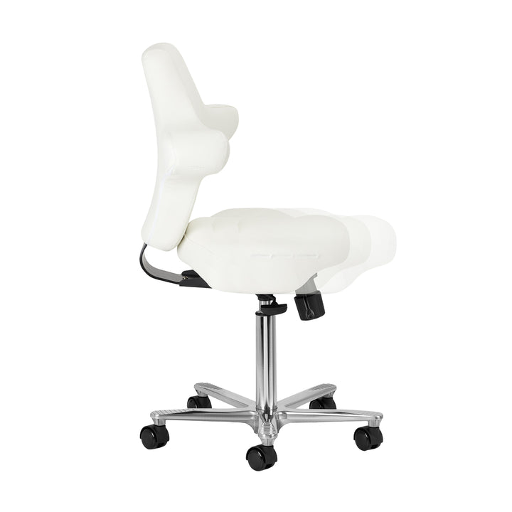 Rollhocker mit Lehne Azzurro Special 152 Weiß - Bild 5