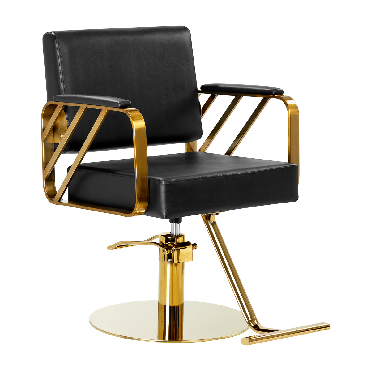 Friseurstuhl Gabbiano Genua Gold Schwarz