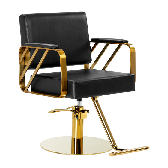 Friseurstuhl Gabbiano Genua Gold Schwarz
