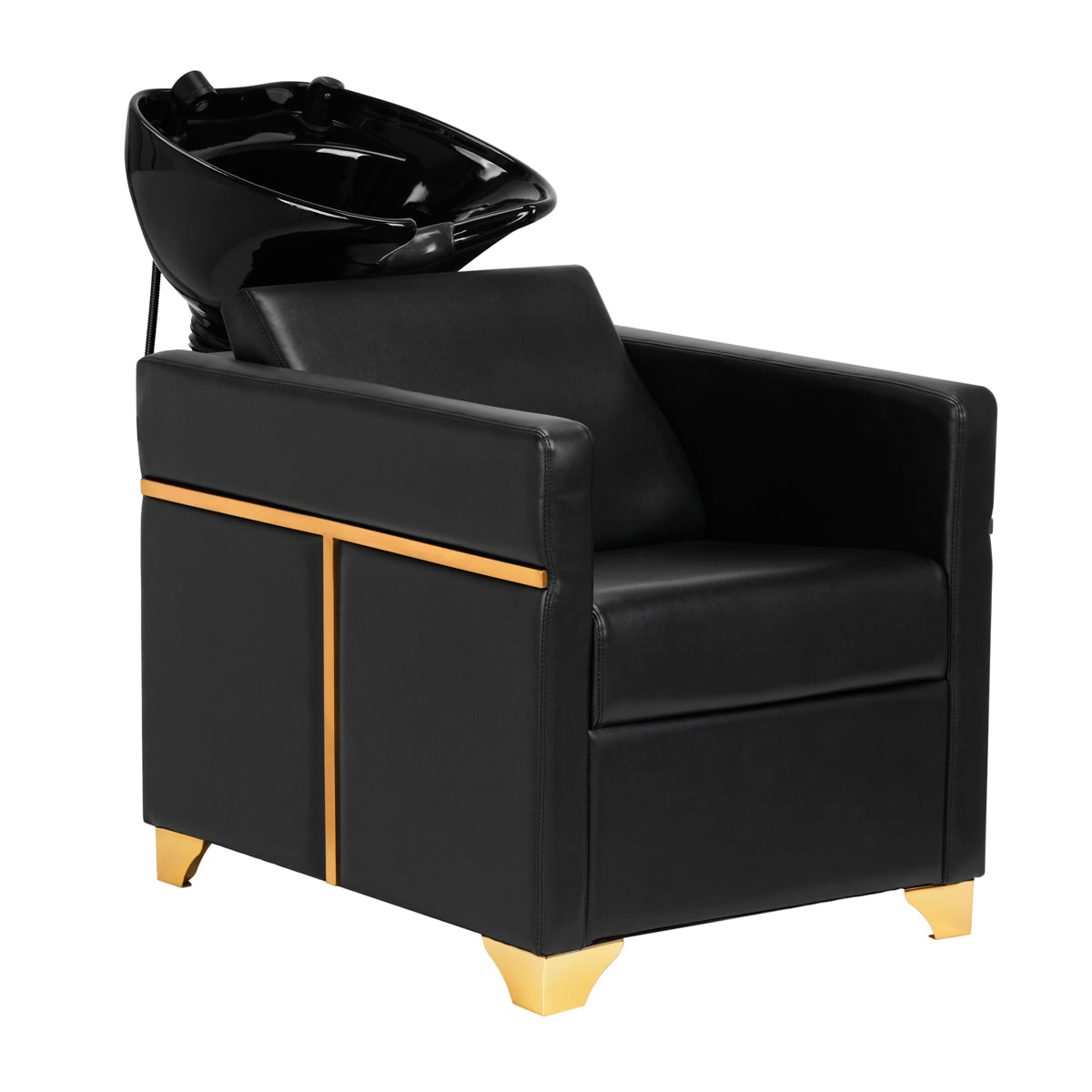 Friseur Waschbecken Gabbiano Toledo Gold-Schwarz / Schwarz
