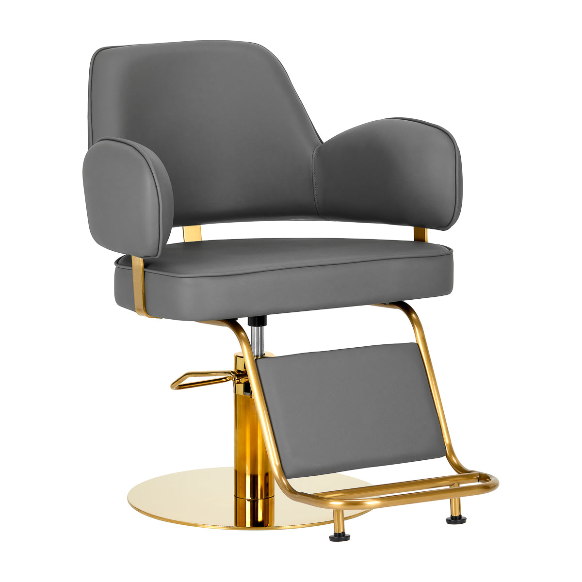 Friseurstuhl Gabbiano Linz NQ Gold-Grau 1