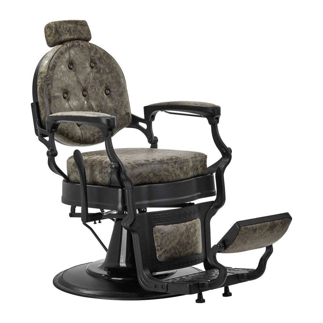 Barberstuhl Gabbiano President Old Leather Grün